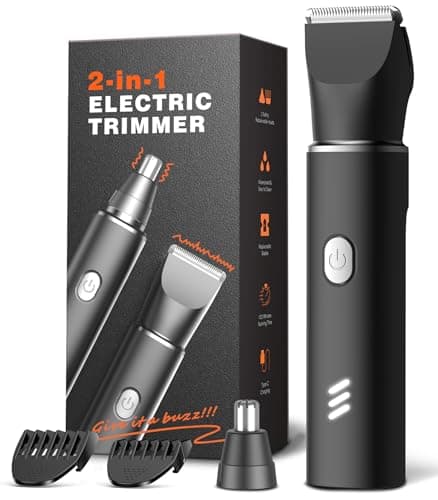 Body Hair Trimmer for Men, Manscape Electric Razor, Versatile Hair Trimmer for Groin, Beard, Nose/Ear Hair, Waterproof & USB-C Rechargeable, Travel Lock - Image 1
