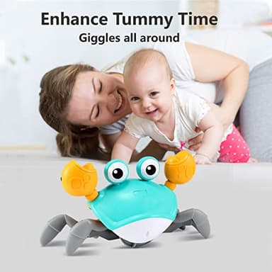 control future Crawling Crab Baby Toy - Infant Tummy Time Toys 3 4 5 6 7 8 9 10 11 12 Babies Boy 3-6 6-12 Learning Crawl 9-12 12-18 Walking Toddler 36 Months Old Music Development 1st Birthday Gifts - Image 4