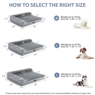 BFPETHOME Orthopedic Dog Bed for Large Dogs-Big Waterproof Sofa Dog Bed with Removable Washable Cover, Washable Pet Bed with Waterproof Lining and Nonskid Bottom,Pet Bed for Large Dogs - Image 4