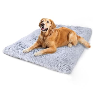 Vonabem Large Dog Bed Crate Pad 36 inch, Washable Pet Beds Medium Small Sized Dogs, Deluxe Plush Anti-Slip Puppy Mats for Sleeping, Soft Kennel Pads 35 * 23 inch Grey - Image 7