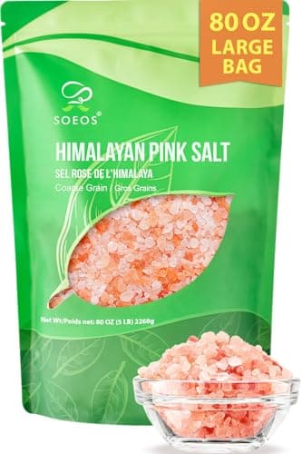 Soeos Himalayan Pink Salt, Coarse Grain, 5 Lbs (Pack of 1), Himalayan Pink Sea Salt for Grinder Refill - Image 1