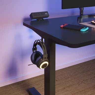 FLEXISPOT Standing Desk Frame with Clamp Power Strip and Cable Management Tray, Electric Sit Stand Desk Base with Memory Controller for Home and Office (Black Frame Only) - Image 10