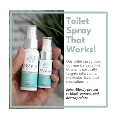 Mist N’ Go by Omaze Travel Bathroom Spray for Toilet Spray Odor Eliminator - Travel Toilet Spray for Bathroom Air Freshener Spray for Bathroom Deodorizer - Breeze Regular Size (2oz x1) - Image 3