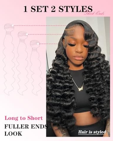 Loose Wave Bundles Human Hair with 5x5 Closure, (20 22 24+18) 12A 100% Real Human Hair Loose Deep Wave Bundles with Closure 5x5 Natural Color Unprocessed Brazilian Virgin Human Hair Extension - Image 5