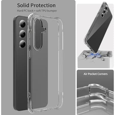 Hongxinyu Crystal Clear Case for Samsung Galaxy S24 FE, Slim Thin Soft TPU Airbag Protection Shockproof Scratch Resistant Protective Phone Case for Samsung Galaxy S24 FE 5G (Clear) - Image 4