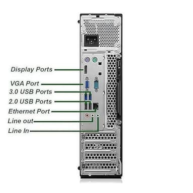 Lenovo ThinkCentre M700 SFF Desktop Computer PC with 24in FHD Monitor, M700 SFF Computer Core 6th Gen, 16GB RAM, 512GB SSD, DisplayPort, RJ-45, WiFi, Bluetooth, Windows 10 Pro (Renewed) - Image 5