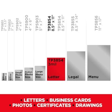 Scotch Thermal Laminating Pouches, for Use with Thermal Laminators, 8.9 x 11.4 Inches, Letter Size Sheets, 100-Pack - Image 4