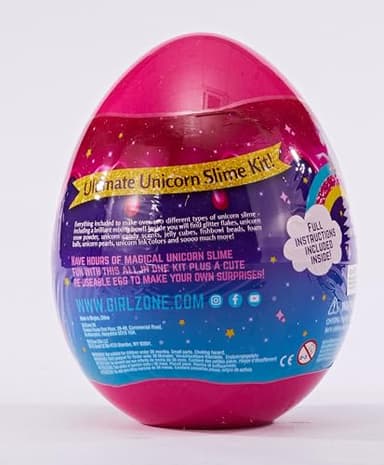 GirlZone Sparkly Unicorn Egg Surprise Slime Kit for Girls, Sensory Toys for Kids, Create Cloud Slime & Magical Unicorn Slime, Ideal Arts and Crafts Easter Gift for Kids Aged 7-12 Years Old - Image 10