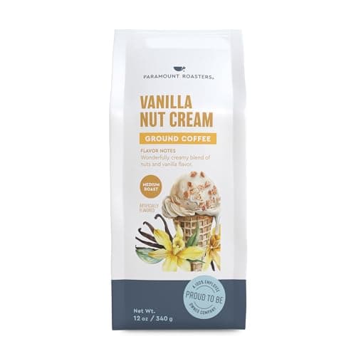 Paramount Roasters, Vanilla Nut Cream Flavored Ground Coffee, 1-12 ounce medium roast package from Paramount Coffee Company - Image 1