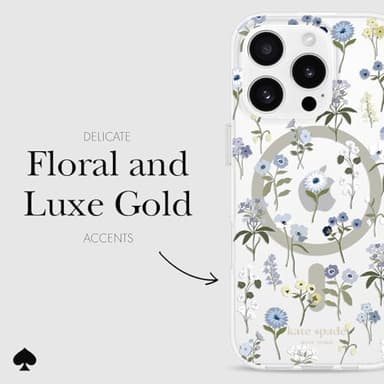 kate spade new york iPhone 16 Pro Case - Compatible with MagSafe - Designer Phone Case - Precious Bloom - Image 5