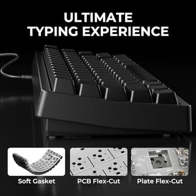HITIME x XVX M67 60% Keyboard USB Wired Gaming Keyboard with Phantom Keycaps, QMK/VIA Support, Hot-Swappable, RGB Backlit, Gasket Structure, Creamy Pre-lubed ICE Switches, Black - Image 6