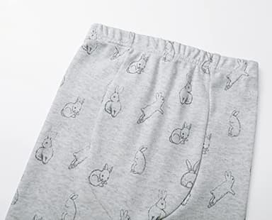 Owlivia 100% Organic Cotton Baby Long Sleeve Pajama Sets, Toddler Boy Girl 2-Piece Sleepwear(5 Years, Grey Rabbit) - Image 5