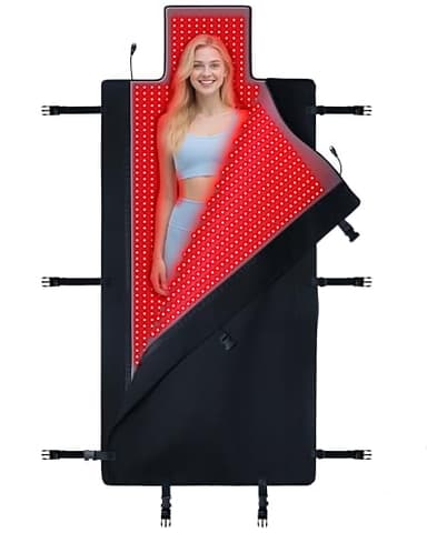 Adracy 2025 Medical-Grade TPU Red Light Therapy Mat, FSA&HSA Eligible 2570 LEDs Full Body Infrared Light Blanket for Pain Relief, 10-90 Min Timer, Includes Goggles & Storage Bag - Image 1