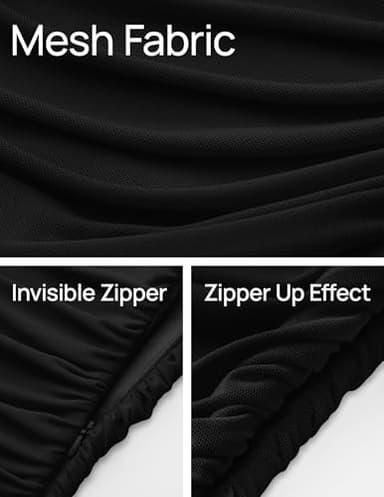 ZESICA Women's 2025 Summer Ruched Bodycon Dress Sleeveless Backless Ruffle Mermaid Cocktail Wedding Party Dresses,Dim,Large - Image 6