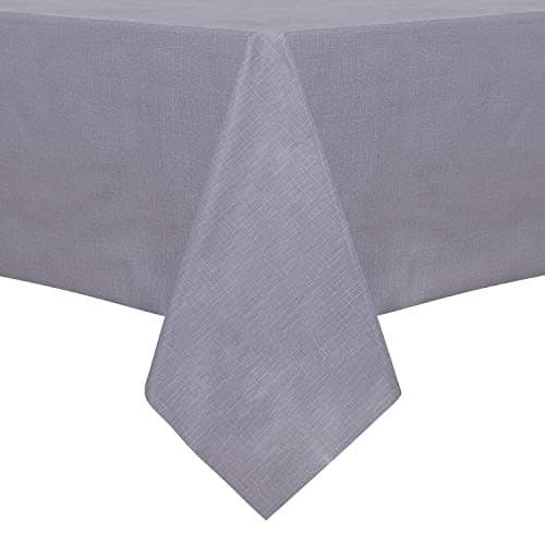 sancua 100% Waterproof Rectangle PVC Tablecloth - 54 x 78 Inch - Oil Proof Spill Proof Vinyl Table Cloth, Wipe Clean Table Cover for Dining Tables, Buffet Parties and Camping, Grey - Image 1