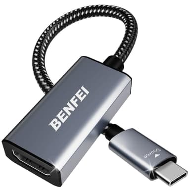 BENFEI USB C to HDMI Adapter 4K@60Hz, USB Type-C to HDMI Adapter [Thunderbolt 3/4/5 Compatible] with iPhone 15 Pro/Max, MacBook Pro/Air 2023, iPad Pro, iMac, S23, XPS 17, Surface Book - Image 1