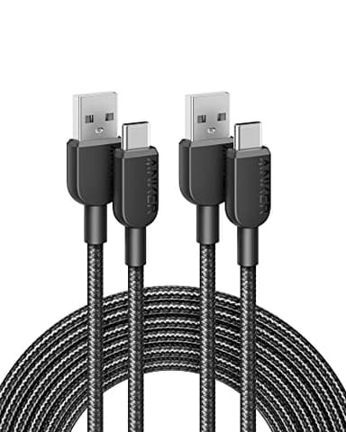 Anker USB A to USB C Cable, Charger Cord (2 Pack, 10FT), for iPhone 17 Series,Samsung Galaxy Note 10/S10+ S10, LG V30 (Black) - Image 1