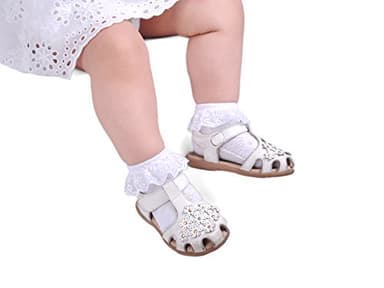 EPEIUS 6 Pair Pack Toddlers Baby-Girls Eyelet Frilly Lace Socks Princess Ankle Socks White/Pink/Ivory/Green/Purple/Grey 12-24 Months,Toddler Shoe Size 5-9 - Image 3