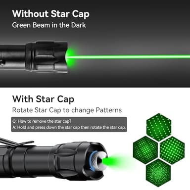 MIPREZT [Professional] Rechargeable Green Laser Pointer High Power Green Beam Light Long Distance Range for TV/LED/LCD Screens Tactical Flashlights Presentation Office/Outdoors/Construction [005] - Image 2