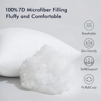 MIULEE Throw Pillow Insert Premium Pillow Stuffer Sham Rectangle for Decorative Cushion Bed Couch Sofa 12x20 Inch - Image 2