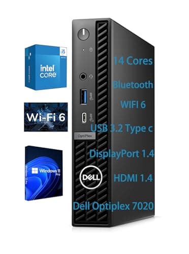 DELL Optiplex 7020 Micro Form Factor Desktop Computer, Intel Core I5-14500T Processor, 14 Core, 20 Threads, up to 4.8 GHz, 16GB RAM 1TB SSD, RJ-45 Ethernet, HDMI, WIFI6, Bluetooth, Windows 11 Pro - Image 1