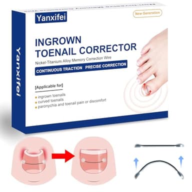 Nitinol Ingrown Toenail Corrector,at Home Ingrown Toenail Treatment,Curved Toenail Straightener,Ingrown Toe Nail Relief，Ingrown Toenail Removal Kit (11/16 In,13/16 In) - Image 1
