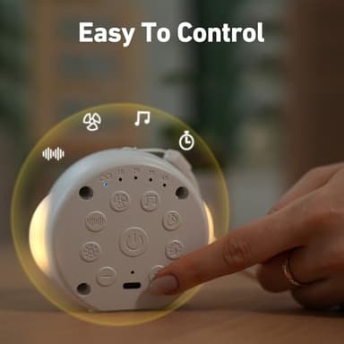 White Noise Machine, Portable with 27 Soothing Sounds for Baby, Adults & Kids Sleep, 5 Timers & 8 Colors Night Light & Rechargeable Battery, Sound Therapy for Travel, Office, Home & Gift - Image 9