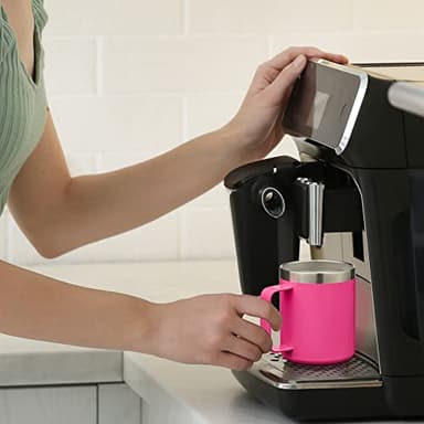 ALOUFEA 12oz Insulated Coffee Mug Cup with Handle, Stainless Steel Travel Coffee Mug with Flip Lid, Double Wall Vacuum Coffee Tumbler,Plum - Image 6