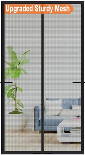 High Density Magnetic Screen Door,Reinforced Thicker Mesh,Full Strip Magnets,Retractable Door Screen Magnetic Closure,Heavy Duty Door Net Screen Magnet for Single Door 36x80 - Image 1
