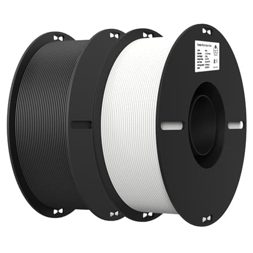 Creality 2kg Black & White PLA 1.75mm Filament Bundle for 3D Printing with No-Tangling Strong Bonding and Overhang Performance, Accuracy +/- 0.02mm - Image 1