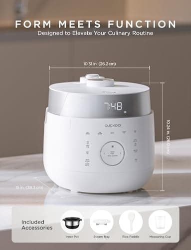 CUCKOO 6-Cup Uncooked / 12-Cup Cooked Induction Heating Twin Pressure Rice Cooker, 16 Menu Modes, Multi-Language Voice Guide, Versatile Grain Multi-Cooker & Pressure Cooker (CRP-LHTR0609FW) - Image 6