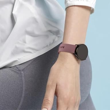 Amzpas Quick Release Watch Band 18mm 20mm 22mm Watch Straps,3 Pack Soft Silicone Replacement Sport Watch Wristbands for Women Men (Smoke Violet/Milk Tea/Starlight, 20mm) - Image 8