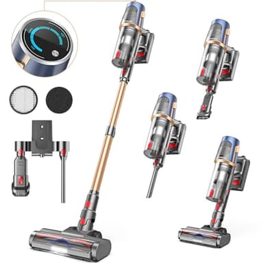 Cordless Vacuum Cleaner, 30Kpa Vacuum Cleaners for Home, Max 50Mins Runtime, Anti-Tangle Stick Vacuum, LED Screen, 1.5L Dust Cup, Rechargeable Lightweight Vacuum for Hardwood Floor, Carpets, Pet Hair - Image 1