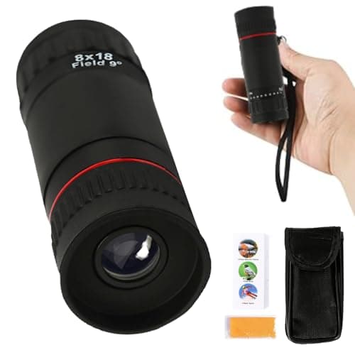 8x18 Mini Monocular Telescope Monoculars for Adults High Powered HD Portable Monocular Shimmering Night Vision Lightweight Pocket Monoscope for Kids - Image 1