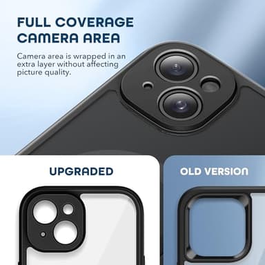 TIESZEN for iPhone 15 Plus Case, Compatible with MagSafe, Built-in Privacy Screen Protector and Camera Protection, Anti Spy Full Body Dustproof Shockproof Hard Phone Case 6.7", Black - Image 3
