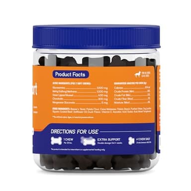 PupGrade Joint Support Supplement for Dogs - Natural Glucosamine Chondroitin with MSM - Hip & Joint Pain Relief - Recommended for Hip Dysplasia, Arthritis & Joint Disease - USA Tested - 60 Chews - Image 2