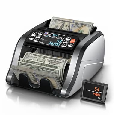 Aneken N60 Money Counter Machine Mixed Denominations, Cash Counter with 3.5” HD Dual TFT Display, UV/MG/IR/DD Counterfeit Detection, Printer-Ready Bill Counting Machine for Business, Upgraded Version - Image 1