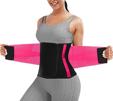ChongErfei Waist Trainer for Women - Waist Trainer - Waist Trimmer Tummy Control Body Shaper(Hot Pink,Large) - Image 1