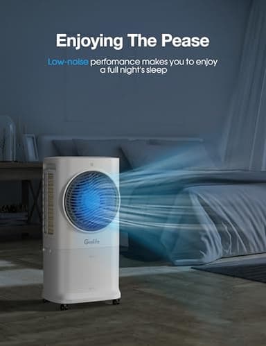 Grelife 3-in-1 Portable Air Conditioner, 400 Sq.Ft Evaporative Air Cooler with 1.72Gal Tank & 4 Ice Packs, 360° Oscillation, 30ft/s Wind Speed, 42dB Quiet, 8H Timer for Bedroom/Office/Home - Image 4
