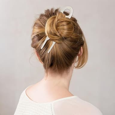 Prestige French Hair Pins - Serrated Anti-Slip Design, Curved Angle for Better Head Fit, New Elegant Hair Accessories for Women, Suitable for All Hair Types(4pcs) - Image 6