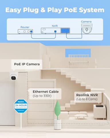 REOLINK Smart 5MP 8CH Home Security Camera System, 4pcs Wired PoE IP Cameras Outdoor with Person/Pet/Vehicle Detection, 4K 8CH NVR with 2TB HDD for 24-7 Recording, RLK8-520D4-5MP - Image 5