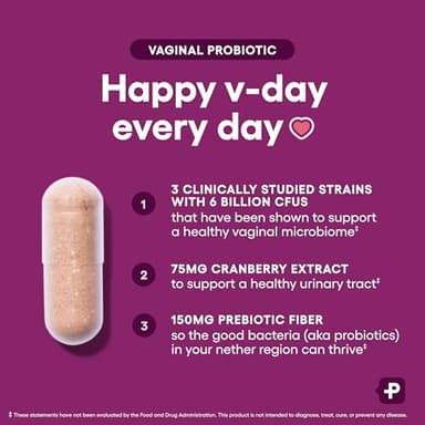 Physician's CHOICE Vaginal Probiotics for Women - pH Balance, Odor Control, Yeast Balance, Vaginal Flora, Moisture, Feminine Health - 6B CFU with Organic Prebiotics and Cranberry Extract - 30 CT - Image 3