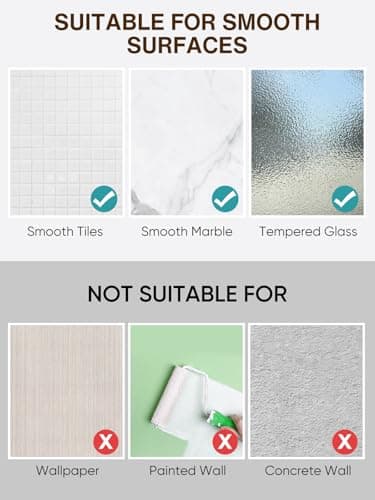 Cobbe Adhesive Shower Caddy 5-Pack, Large Wall Mounted Shower Shelves Rack, Organizer Storage Accessories with Soap Dish&Toothbrush Holder, Shelves for Bathroom Storage & Home Kitchen Decor, Black - Image 7