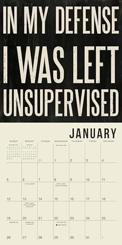 Words to Live By 2025 Mini Calendar — Primitives by Kathy, 7" x 7" - Image 4