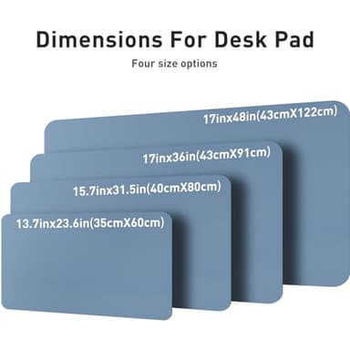 Aothia Leather Desk Pad Protector, Office Mat, Large Mouse Pad, Non-Slip PU Leather Blotter, Laptop Desk Pad, Waterproof Writing Pad for Office and Home (Denim Blue, 31.5" x 15.7") - Image 7