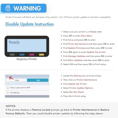 148A 148X Toner Cartridge Black Compatible Replacement for HP 148A 148X W1480X W1480A for HP Laserjet Pro 4001dw 4001dn 4001n MFP 4101fdw 4101fdn Printer Ink (with Chip) (2 Pack) - Image 5