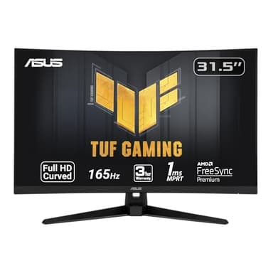 ASUS TUF Gaming VG328H1B 32” Curved Monitor, 1080P Full HD, 165Hz (Supports 144Hz), Extreme Low Motion Blur, Adaptive-sync, FreeSync Premium, 1ms, Eye Care, HDMI D-Sub - Image 1