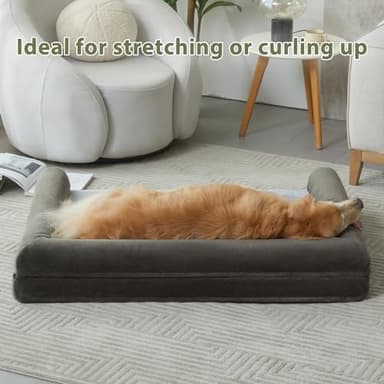 BFPETHOME Washable Dog Beds for Medium Dogs, Orthopedic Dog Bed Medium, Big Couch with Removable Washable Cover, Waterproof Lining and Nonskid Bottom, Egg-Crate Foam Pet Sofa Bed for Sleeping - Image 6