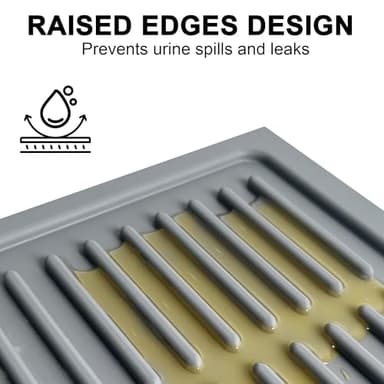 PetNova Large Cat Litter Mat: Smooth Silicone Raised Grooves Reduce Tracking - Pee Vomit Soft Stool 30s Rinse-Clean No-Scrub - Soft on Paws for Senior & Multi-Cat Homes - Image 6