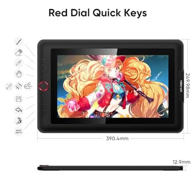 XPPen Drawing Tablet with Screen Full-Laminated Graphics Drawing Monitor Artist13.3 Pro Graphics Tablet with Adjustable Stand and 8 Shortcut Keys (8192 Levels Pen Pressure, 123% sRGB) - Image 3